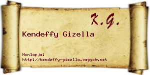 Kendeffy Gizella névjegykártya