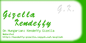 gizella kendeffy business card